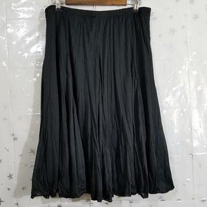 Larry Levine Black Broomstick Skirt XL